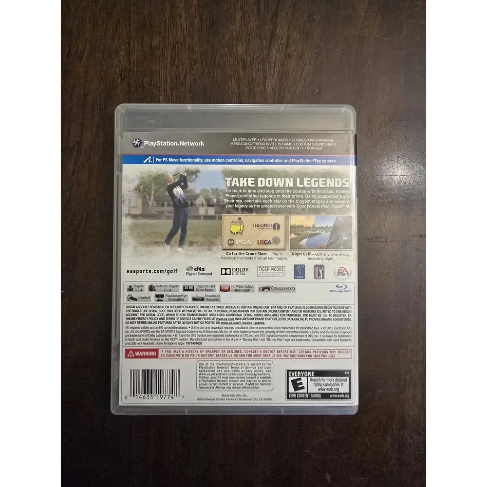 Tiger Woods PGA Tour 14 (Sony PlayStation 3 PS3, 2013) CIB Complete In Box Golf